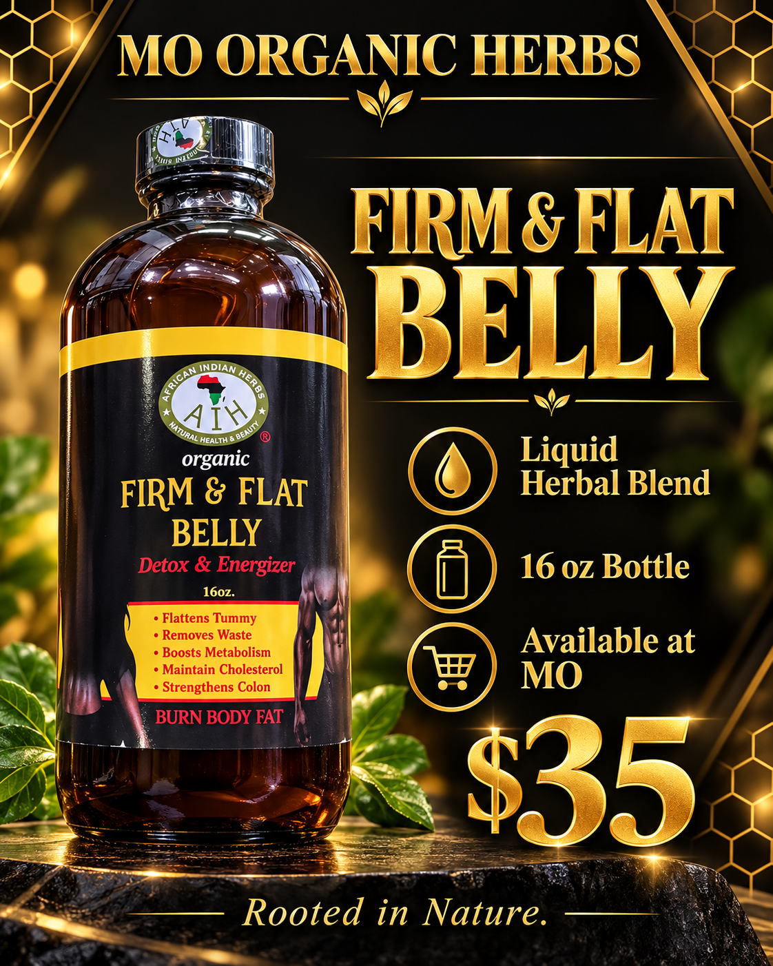 Firm & flat Belly herbal bitters